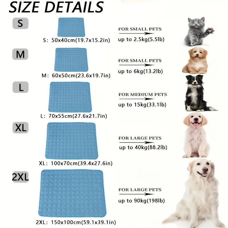 Zavero™ Extra-Large Cooling Mat — Ice Pad Sofa for Dogs & Cats