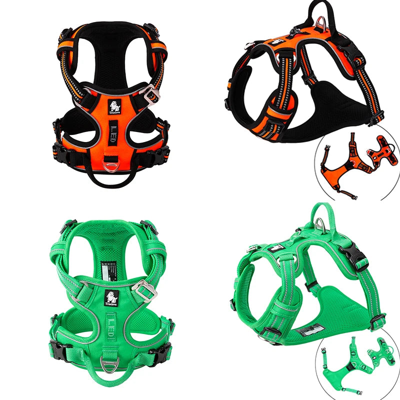 Zavero™ Reflective Dog Vest Harness — Safe Walking & Running