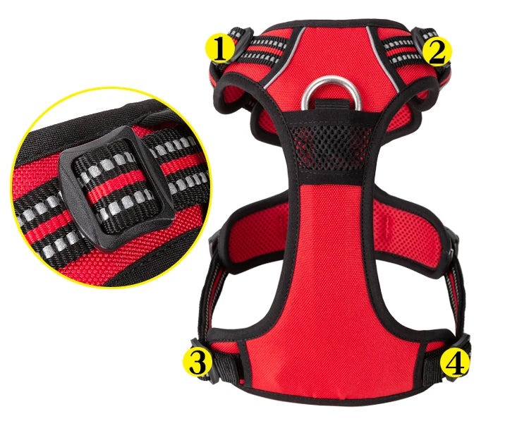 Zavero™ Reflective Dog Vest Harness — Safe Walking & Running