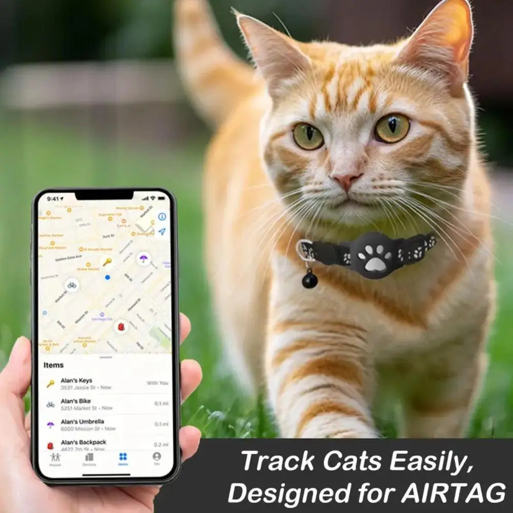 Accurate Positioning Night Reflective Adjustable Collar Pet Tracking GPS Positioning Collar Phone APP Lightweight Cat Tracker