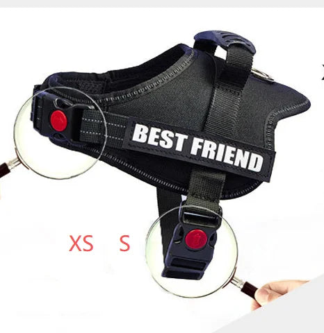 New Dog Harness High Quality Nylon Adjustable Custom ID Dog Name Small Large Dog Vest Harness Halloween Dog Supplies