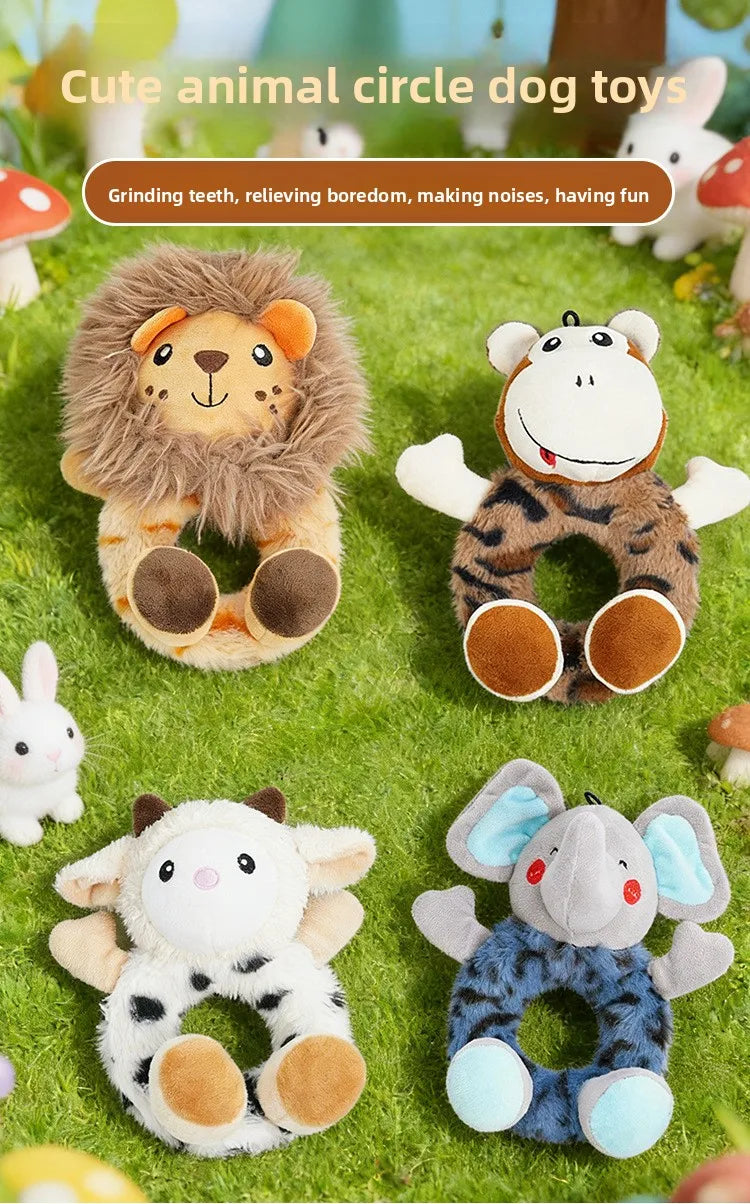 Squeaky Dog Toy for Small Medium Dogs, Self-Entertainment Chew Plush Toy, Boredom Relief Teeth Cleaning Pet Supplies