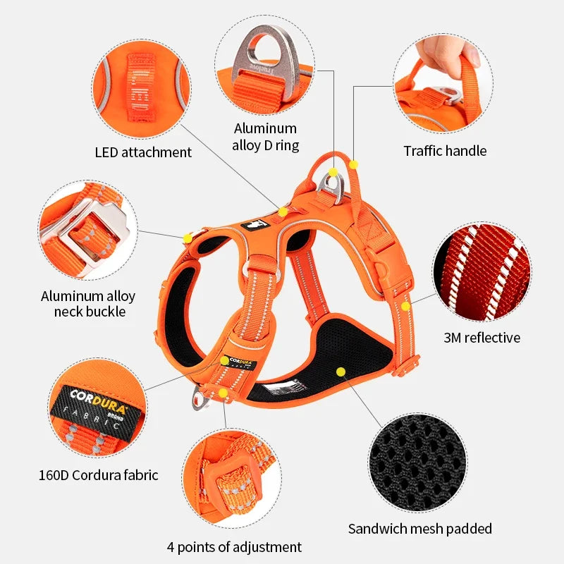 Zavero™ No-Pull Dog Harness — Reflective Adjustable Comfort