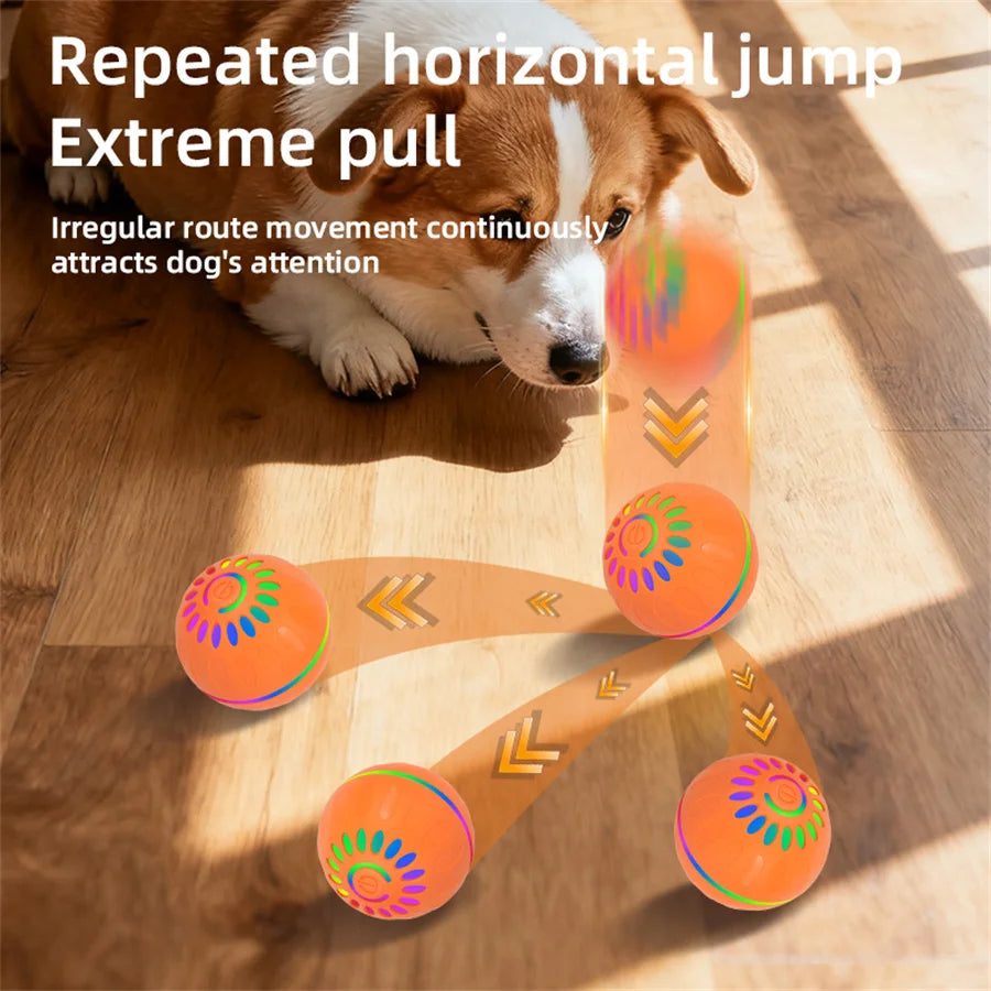 Interactive Smart Dogs Toys Balls - USB Automatic Moving Bouncing Ball for Puppy to Large dog-Electronic Pets Ball Birthday Gift