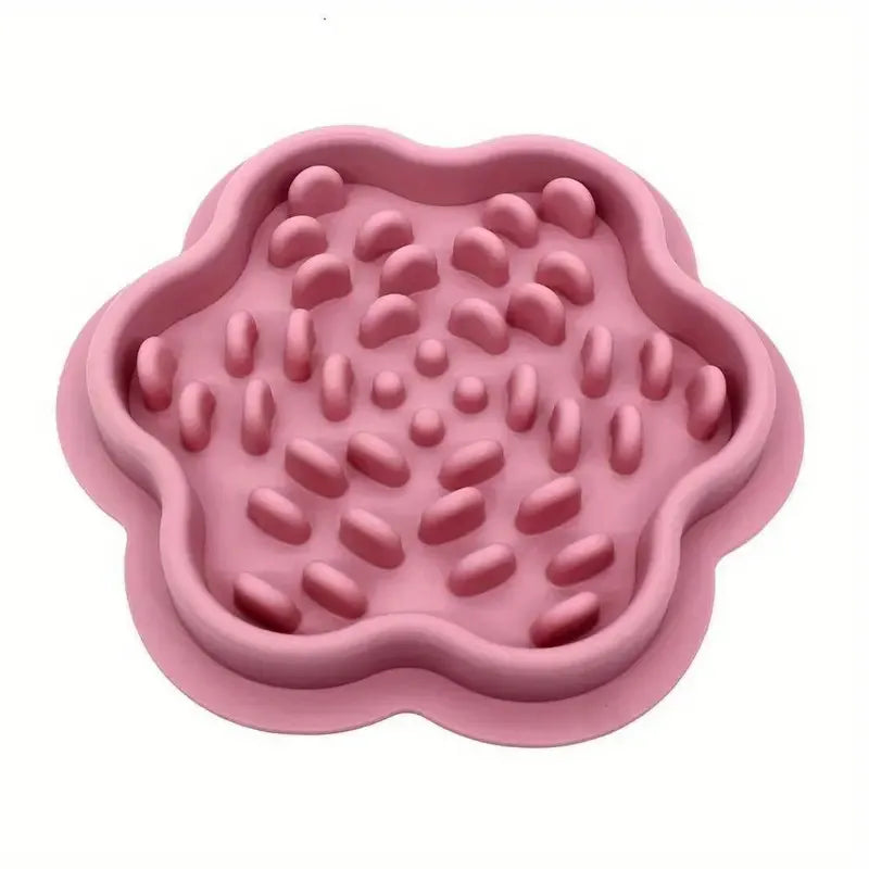 Pet Slow Down Eating Feeder Dish - Interactive Pet Food Bowl - Silicone Material - Suitable for Dogs Cat