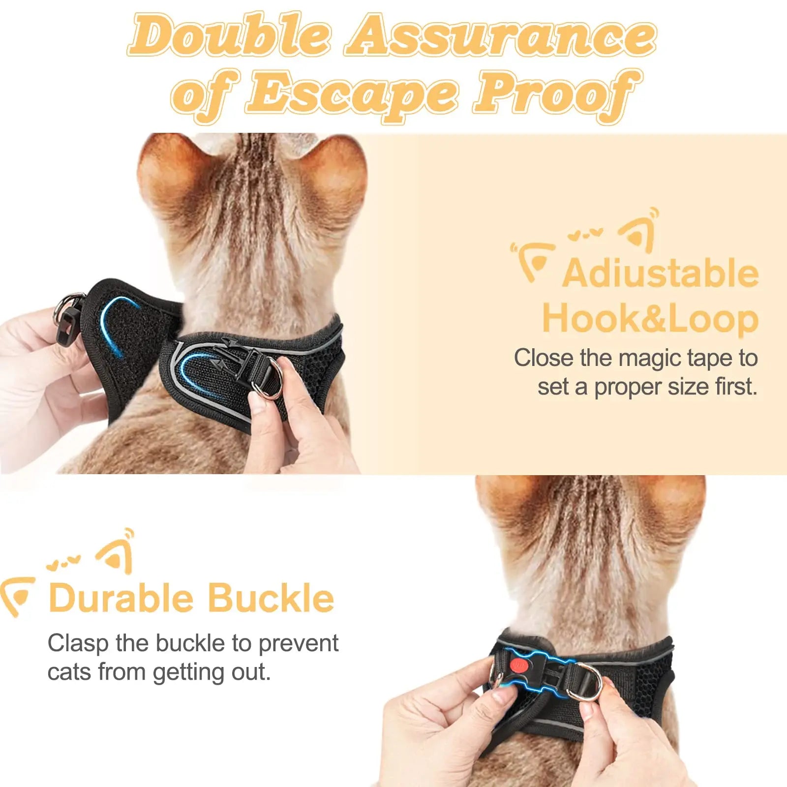 Cat Dog Harness with Lead Leash Adjustable Vest Polyester Mesh Breathable Harnesses Reflective sti for Small Dog Cat accessories