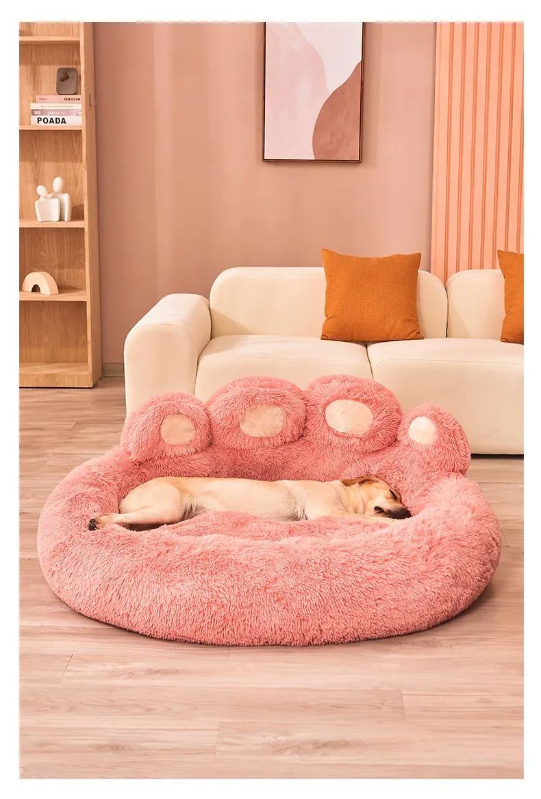Zavero™ Fluffy Winter Pet Sofa — Cozy Blanket Bed for Dogs & Cats