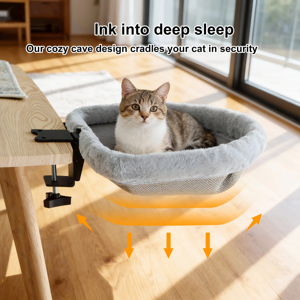 Zavero™ Folding Cat Desk Bed — Space-Saving Hammock Perch