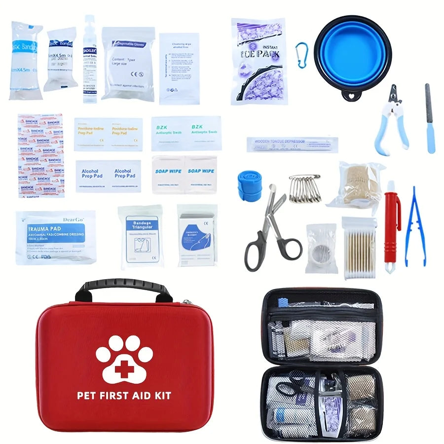 Pet First Aid Kit Multi-purpose Emergency Medical Portable Cat and Dog Medical Bag Outdoor Home Emergency edc Camping Hiking