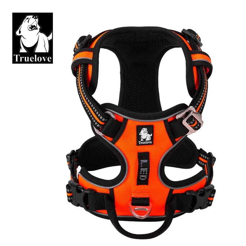 Zavero SafeStride safety vest, orange and black harness with adjustable straps and buckles