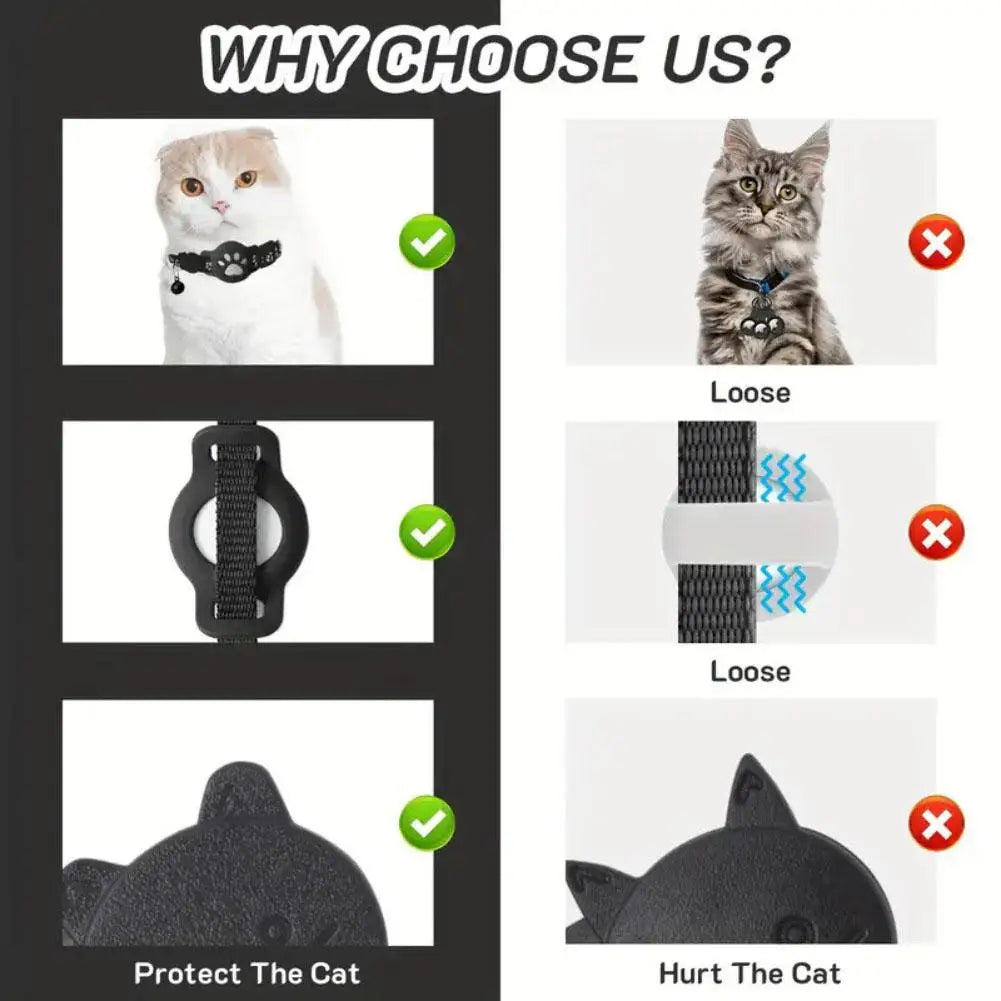 Accurate Positioning Night Reflective Adjustable Collar Pet Tracking GPS Positioning Collar Phone APP Lightweight Cat Tracker