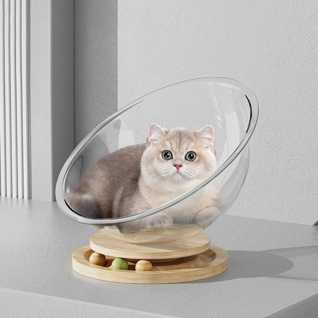Zavero™ Capsule Cat Sleeping Nest — Clear Cover All-Season Bed