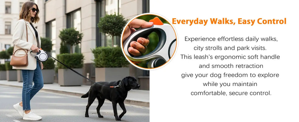 Zavero™ Heavy-Duty Retractable Leash — All-Size Dog Lead