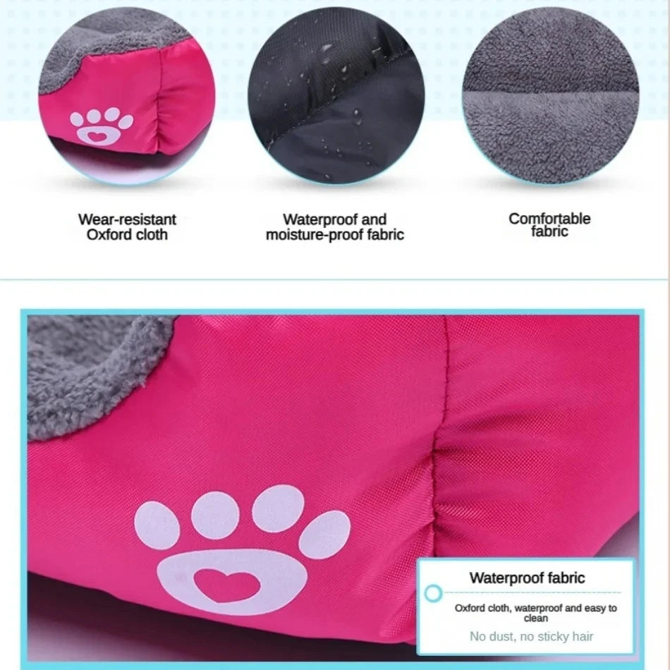 Zavero™ Soft Square Dog Sofa — Washable Warm Kennel Cushion