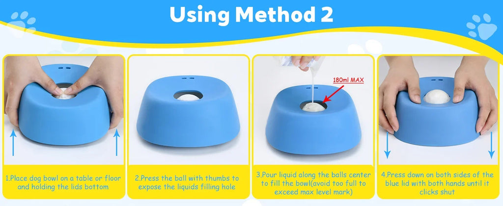 Anti-Choking Slow Feeder Dog Bowl Non-Slip 3/4 Cup - Lick Toy for Liquid Treats Bone Broth Yogurt