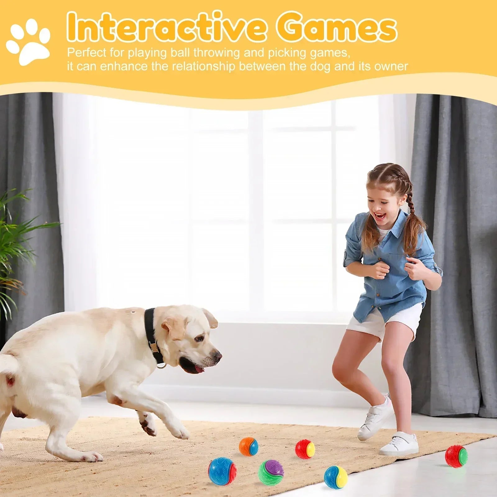 1/3Pcs Interactive Toys for Pet Dogs Chew Toys for Dogs To Grind Their Teeth and Have Fun Rubber Sounding Balls