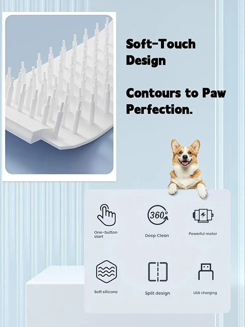 Zavero™ Auto Paw Cleaner — USB Rechargeable Silicone Washer