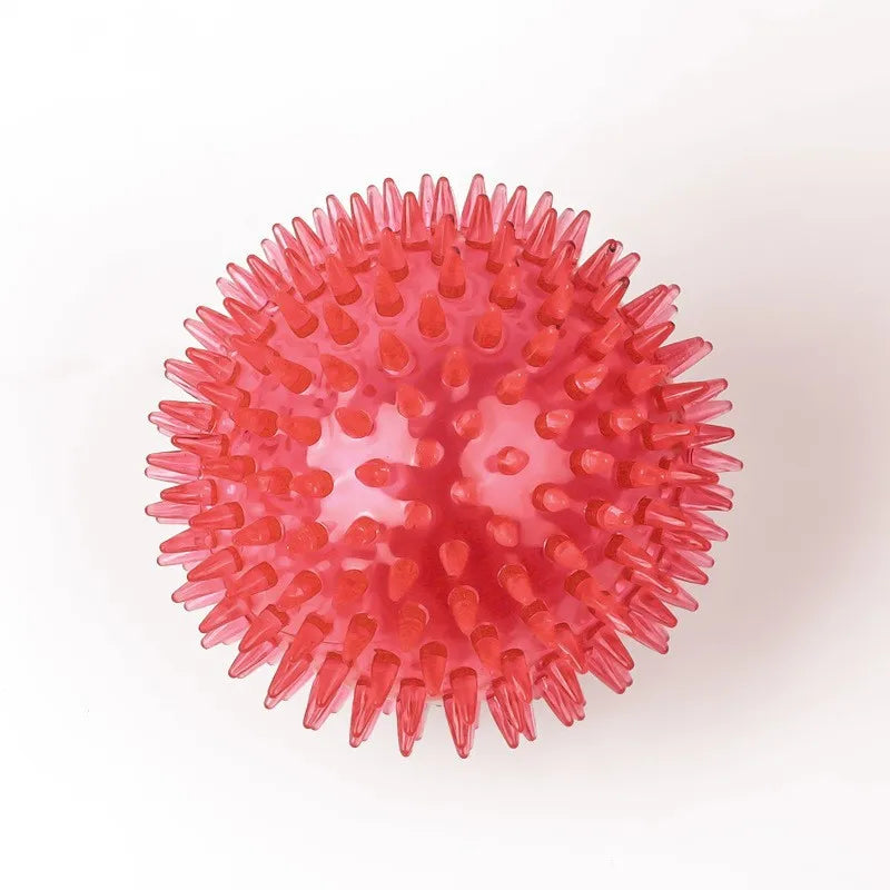 3 Pieces Durable Dog Toys: Squeaky Balls for Teeth Cleaning and Training - Safe and BPA Free for Small and Medium Dogs!