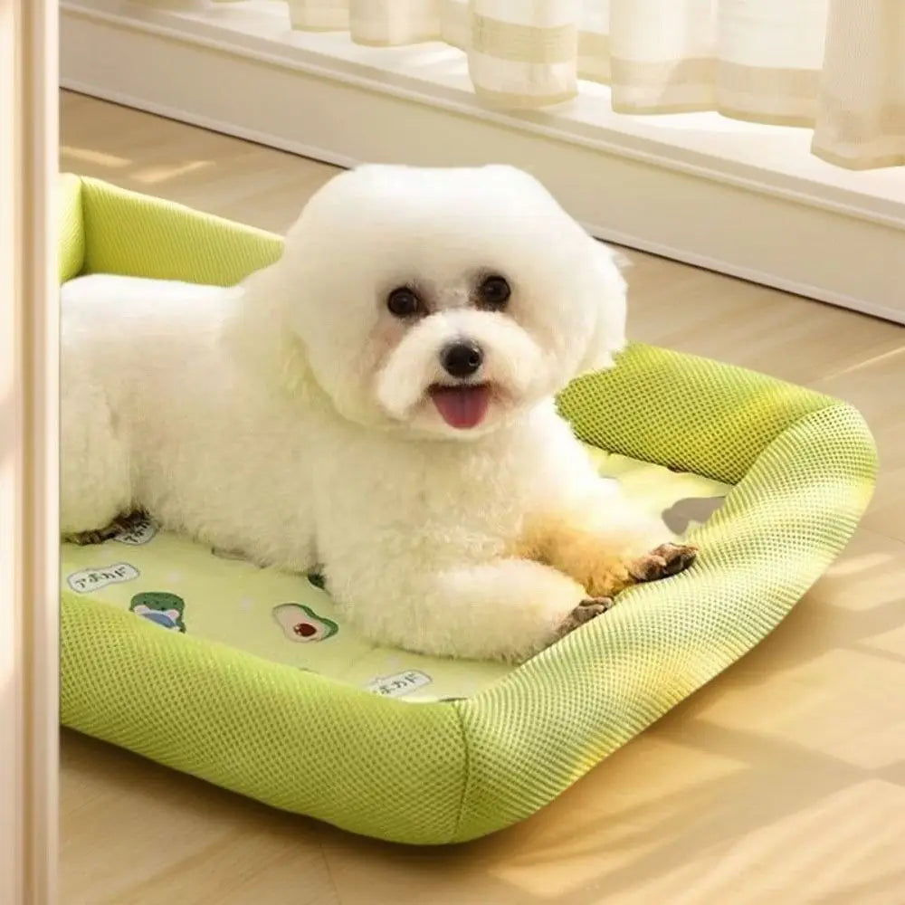 Zavero™ Cooling Pet Sleep Pad — Breathable Neck-Support Mat