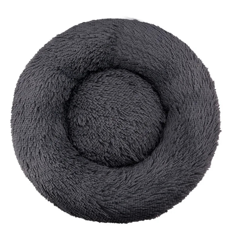 Zavero™ Round Plush Pet Bed — Washable Warm Basket Sofa