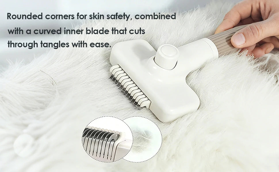 Pet Hair Remover Dog Brush 3 in 1 Undercoat Rake Dog grooming Detangler Slicker Skin Friendly for Puppy Cat Matted Fur Removal