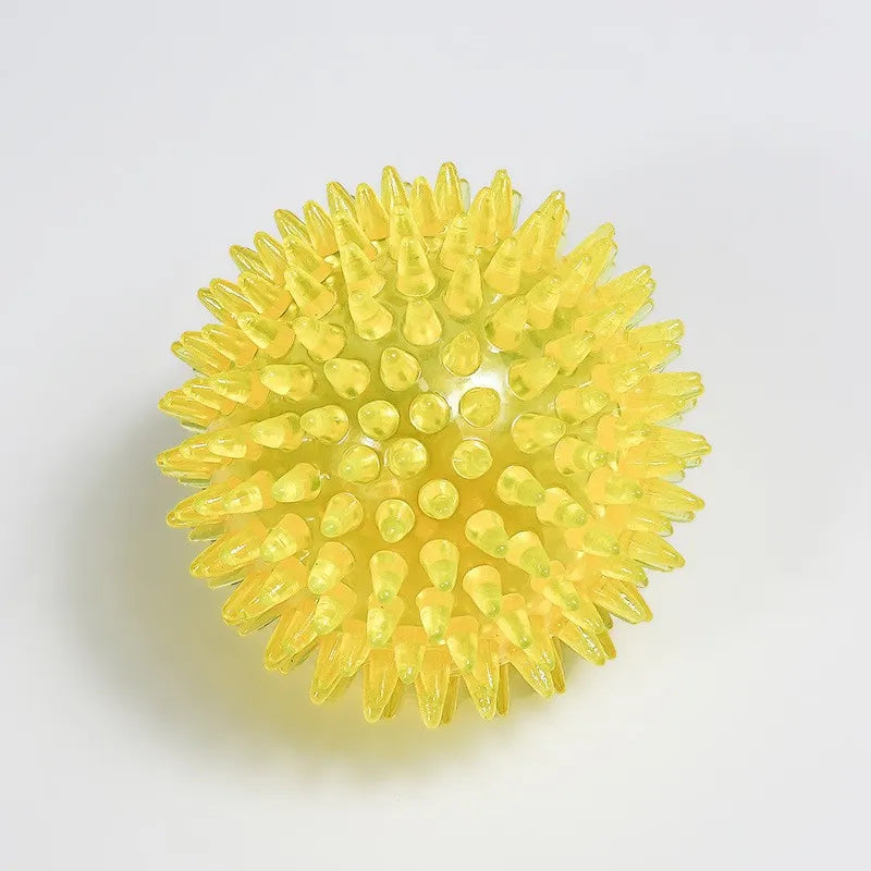 3 Pieces Durable Dog Toys: Squeaky Balls for Teeth Cleaning and Training - Safe and BPA Free for Small and Medium Dogs!
