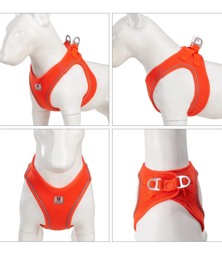 Dog Harness Leash Set for Small Medium Dog Adjustable Reflective Puppy Cat Harness pet Vest Chihuahua Dachshund Outdoor Walking