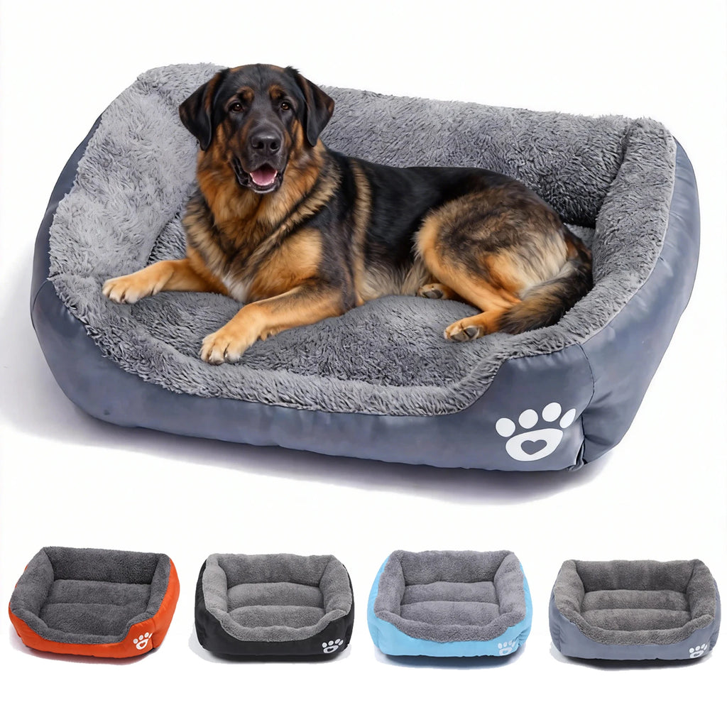 Zavero™ Soft Square Dog Sofa — Washable Warm Kennel Cushion