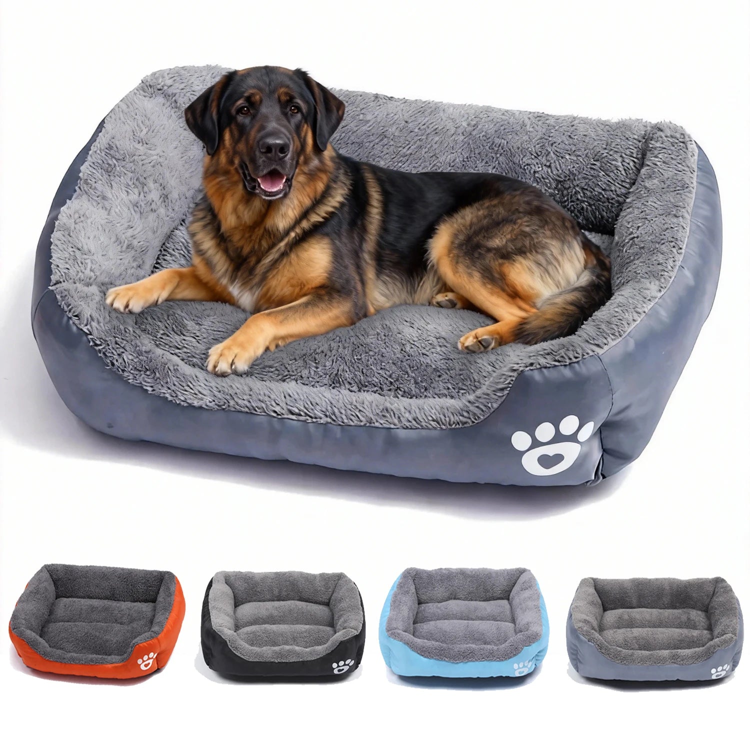 Zavero™ Soft Square Dog Sofa — Washable Warm Kennel Cushion