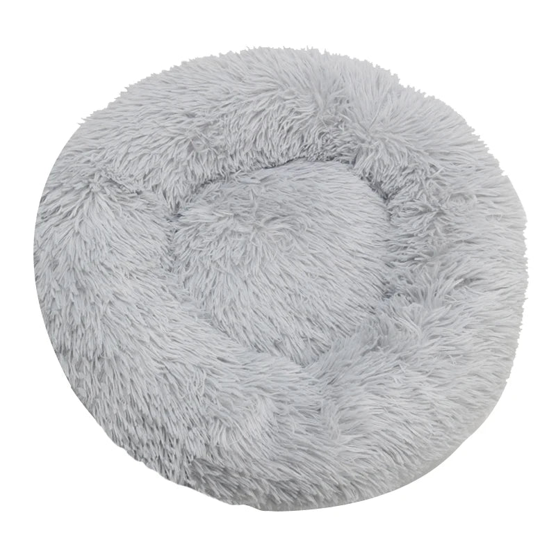 Zavero™ Round Plush Pet Bed — Washable Warm Basket Sofa