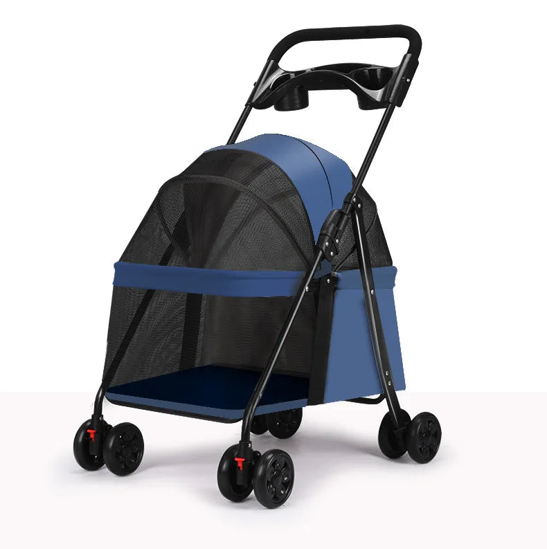 Hot Selling Lightweight Pet Cart for Cats Dogs Carts Foldable for Outdoor Use 2 In 1 Pet Strollers Increase Cabin Size