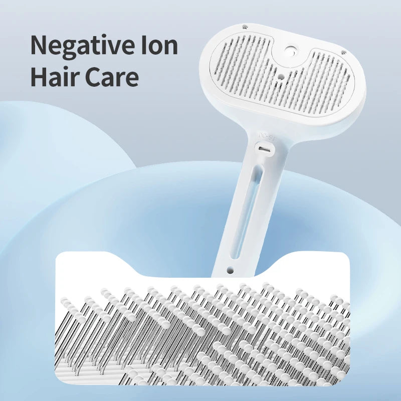 Zavero™ Steam Grooming Brush — Electric Spray Comb for Pets