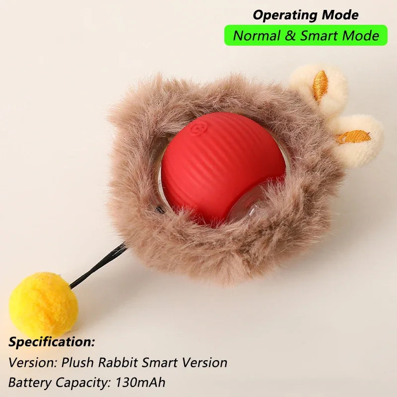 Zavero™ Auto-Roll Cat Ball — Rechargeable Smart Play