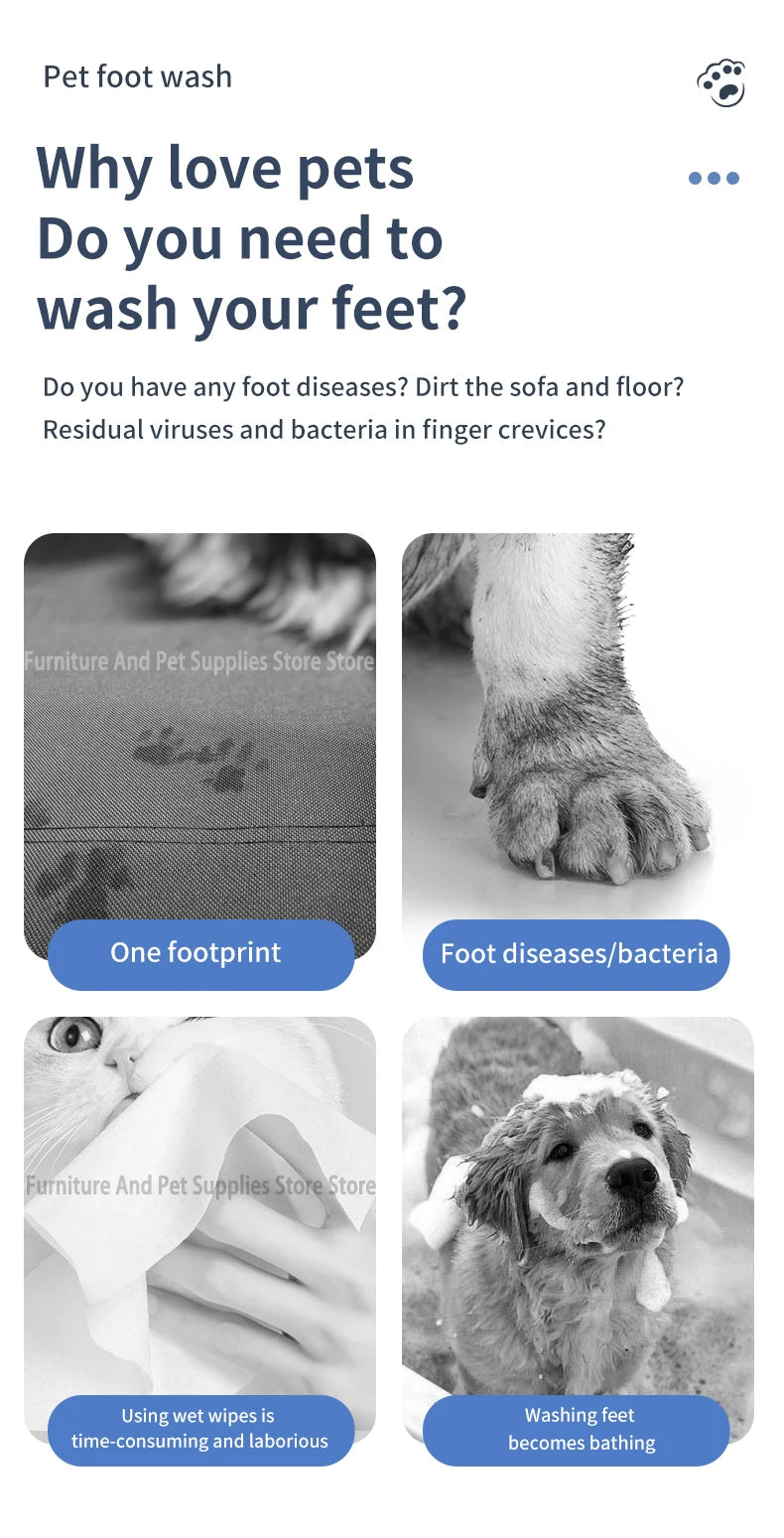 Zavero™ Electric Paw Washer — Quiet Waterproof Foot Cleaner