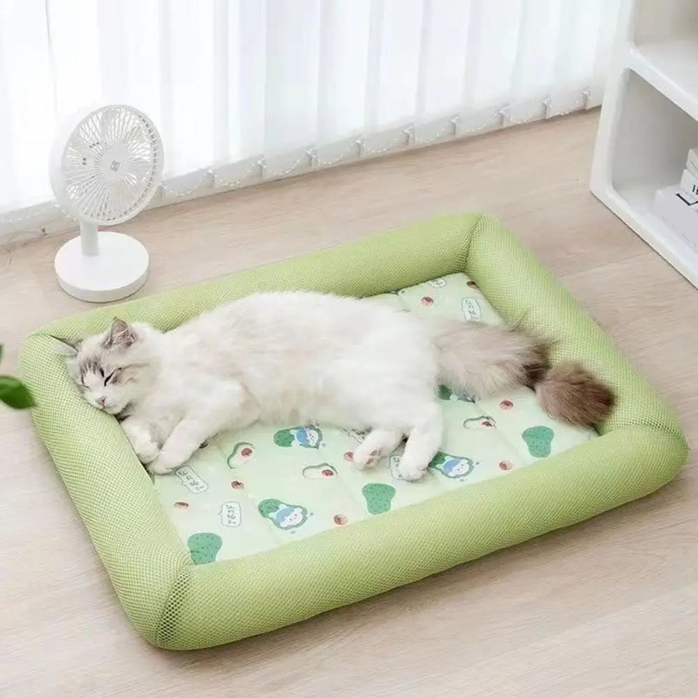 Zavero™ Cooling Pet Sleep Pad — Breathable Neck-Support Mat