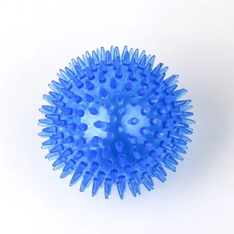 3 Pieces Durable Dog Toys: Squeaky Balls for Teeth Cleaning and Training - Safe and BPA Free for Small and Medium Dogs!