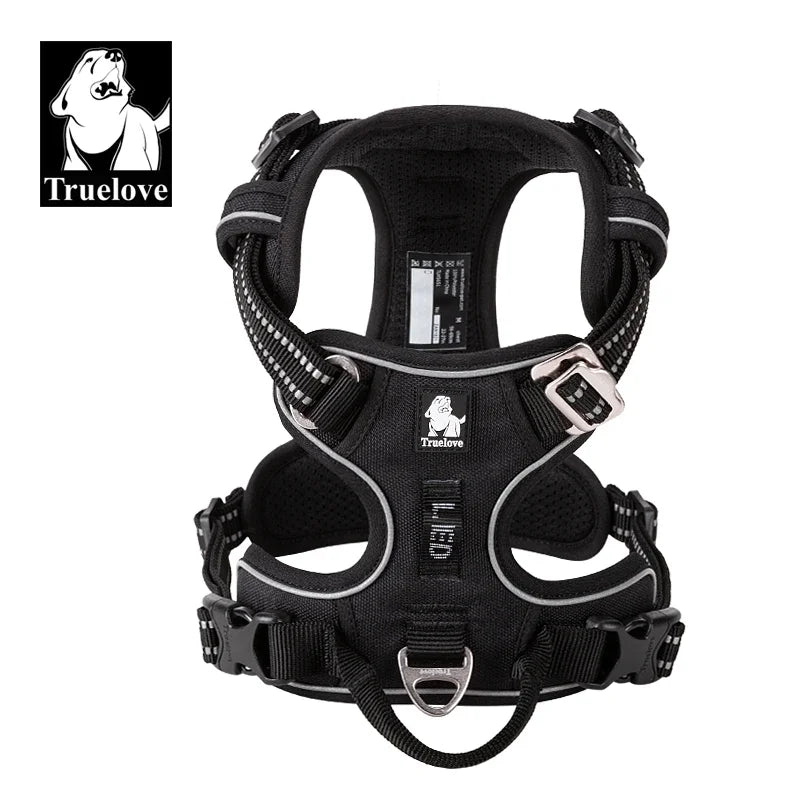 Zavero SafeStride safety vest, black harness with adjustable straps and buckles