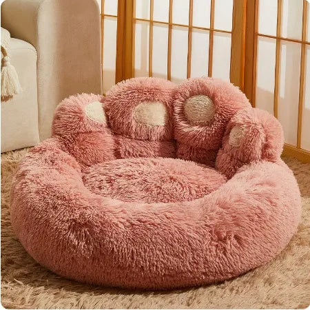 Zavero™ Fluffy Winter Pet Sofa — Cozy Blanket Bed for Dogs & Cats