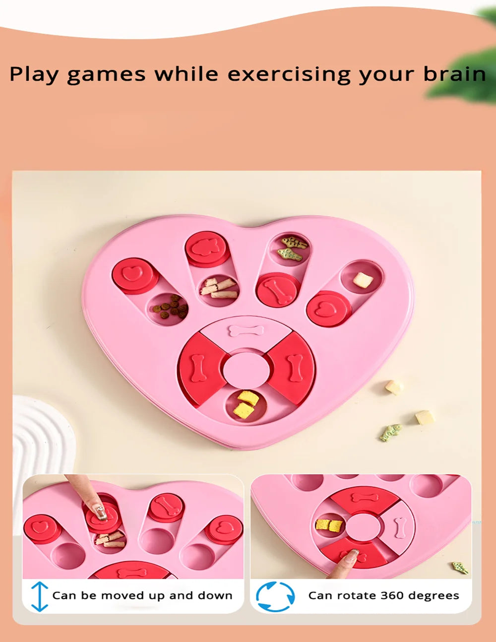 Dog Treat Dispensing Toy For Mental Stimulation Slow Feeding Interactive Dog Puzzle Toy Small Medium Dogs Training Game