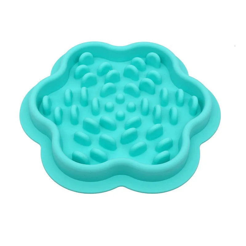 Pet Slow Down Eating Feeder Dish - Interactive Pet Food Bowl - Silicone Material - Suitable for Dogs Cat