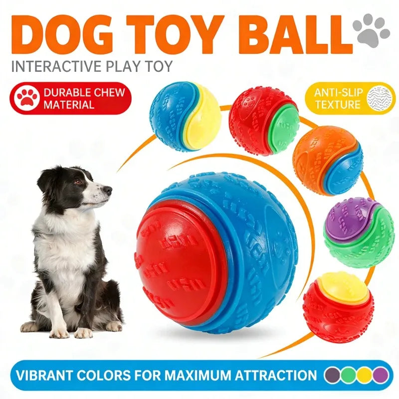 1/3Pcs Interactive Toys for Pet Dogs Chew Toys for Dogs To Grind Their Teeth and Have Fun Rubber Sounding Balls