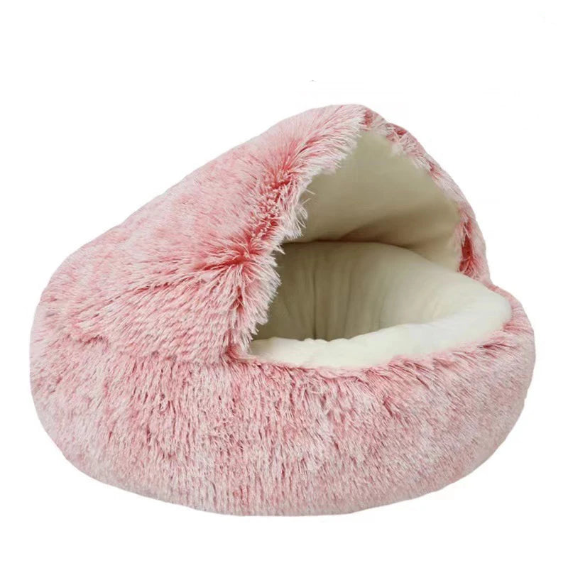Zavero™ Cave Cat Nest — Plush Warm Sleeping Bed for Kittens