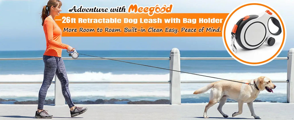 Zavero™ Heavy-Duty Retractable Leash — All-Size Dog Lead