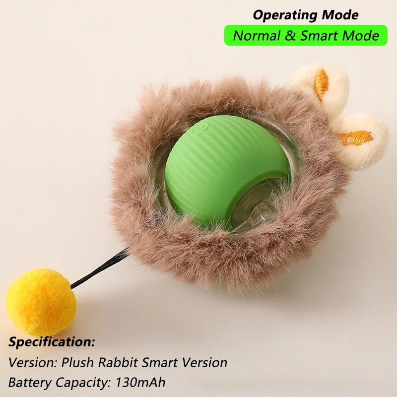 Zavero™ Auto-Roll Cat Ball — Rechargeable Smart Play