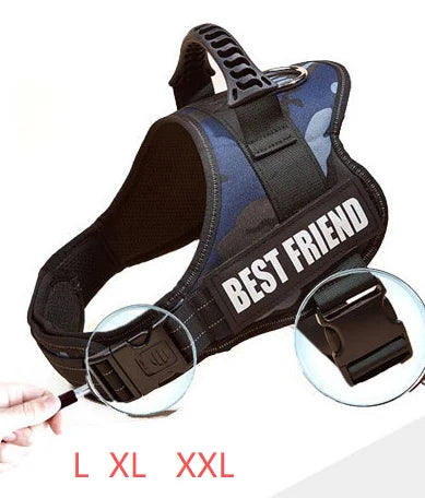 New Dog Harness High Quality Nylon Adjustable Custom ID Dog Name Small Large Dog Vest Harness Halloween Dog Supplies