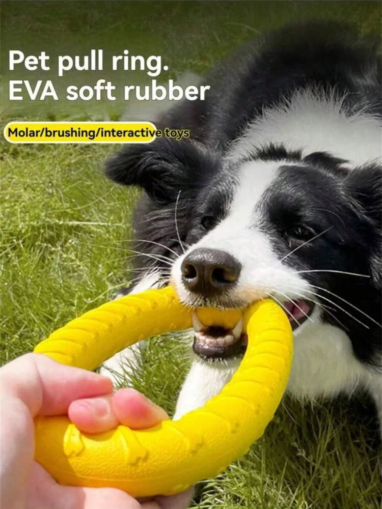 Dog Ring Toys Indestructible Chewing Flying Floating Training Tools Fetch for Small Medium Large Dogs Throwing Catching Flying