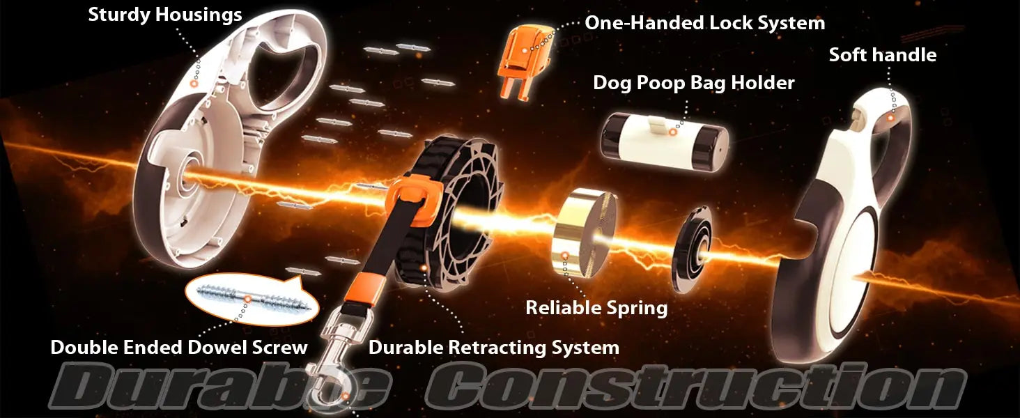 Zavero™ Heavy-Duty Retractable Leash — All-Size Dog Lead