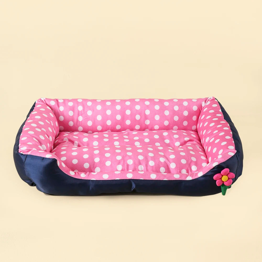 Zavero™ Soft Square Dog Sofa — Washable Warm Kennel Cushion