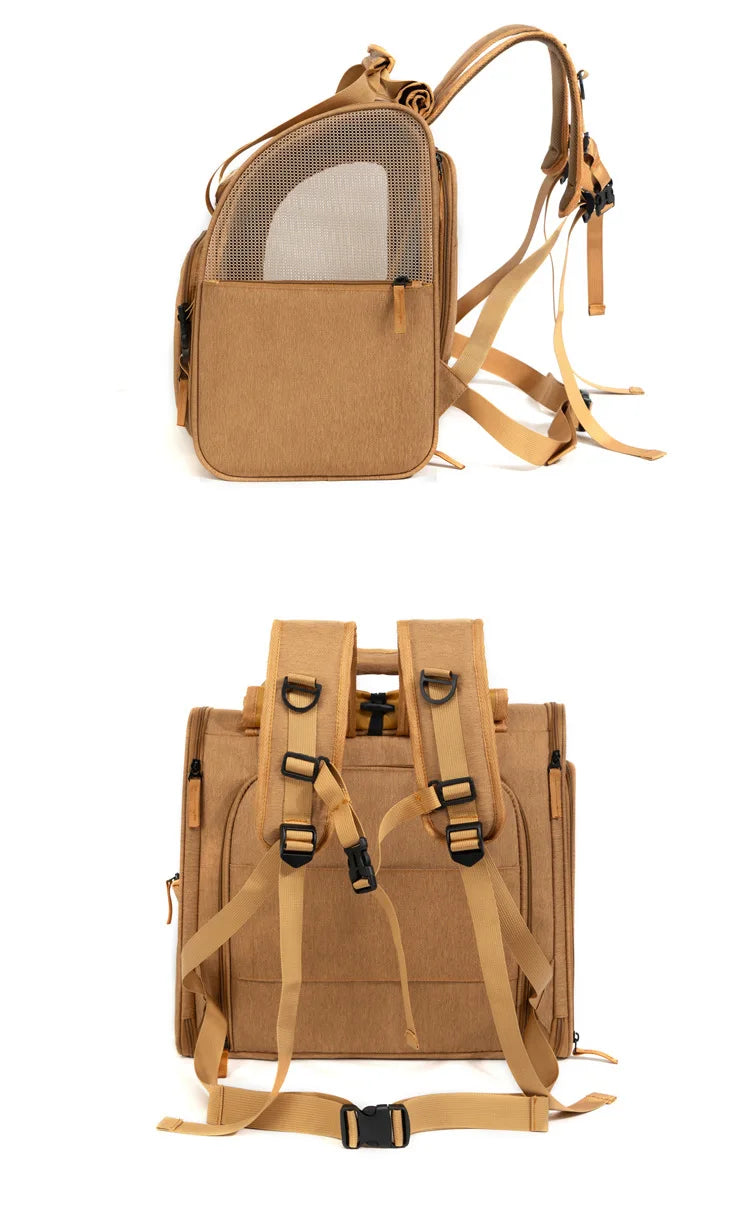 Portable Cat Backpack Expandable Large Capacity Pet Backpack Foldable