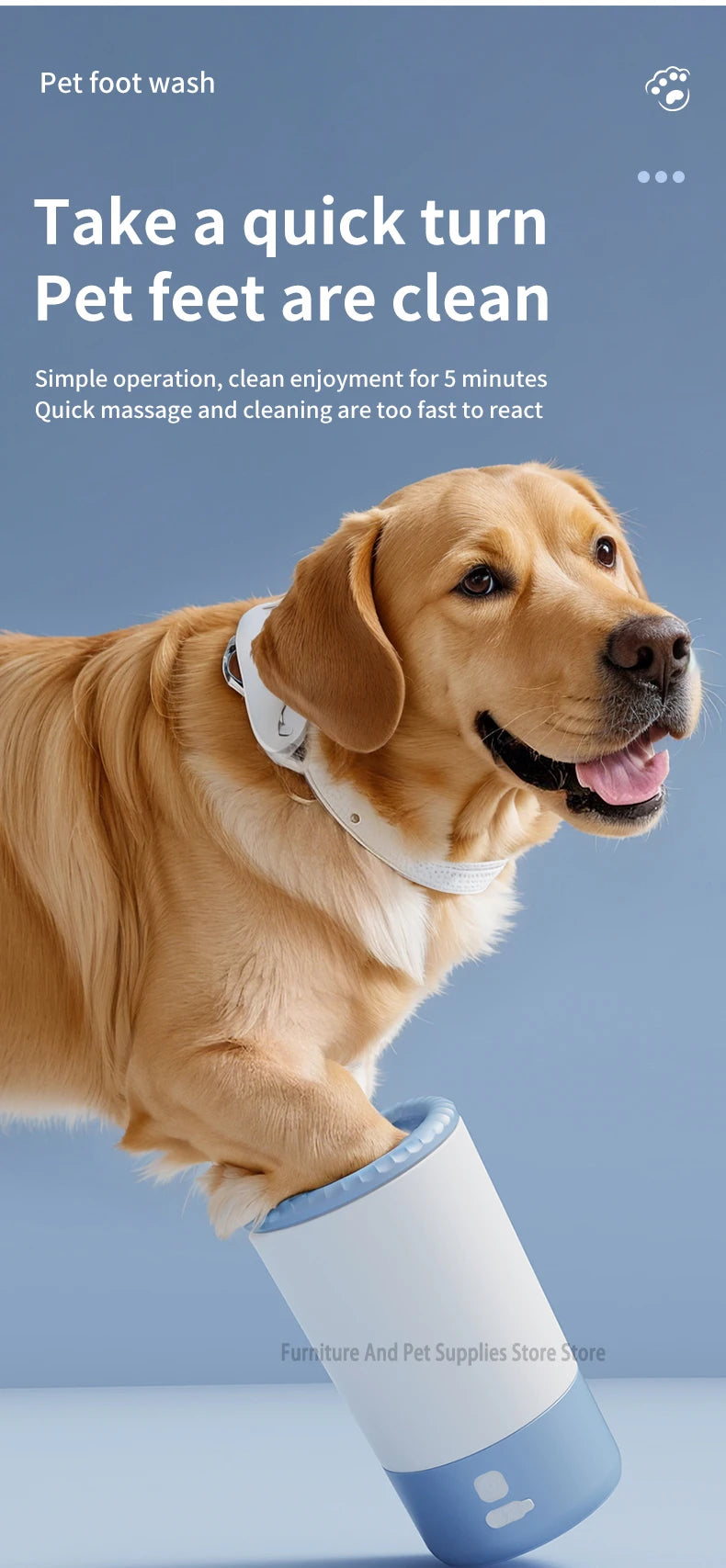 Zavero™ Electric Paw Washer — Quiet Waterproof Foot Cleaner